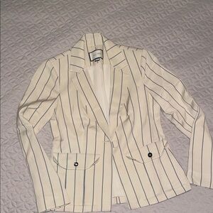 Alexis White and Black Striped Blazer